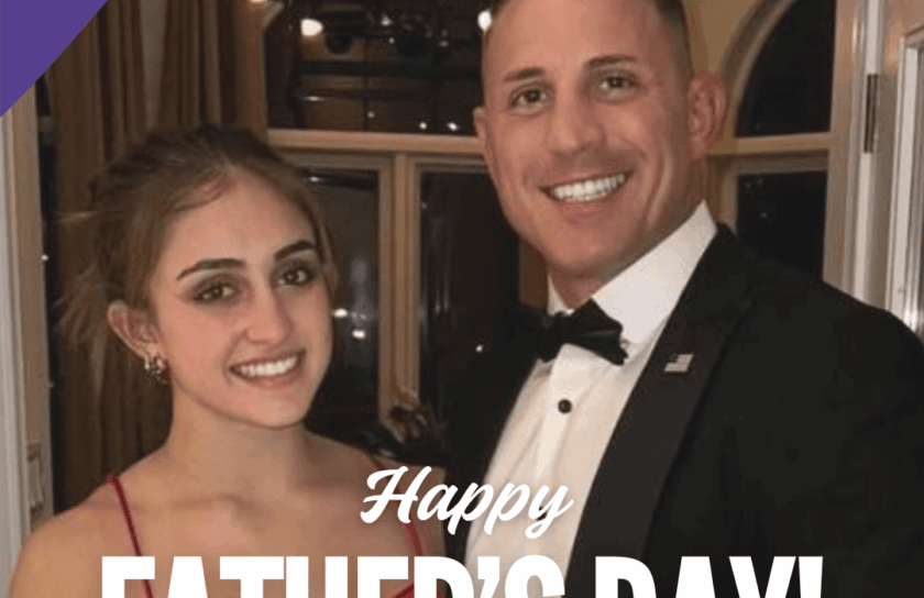 Blue Yellow and White Modern Bold Father’s Day Greeting Facebook Post (1)